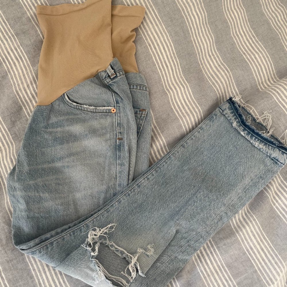 Citizens Of Humanity Light Blue Distressed Maternity Jeans size 27
